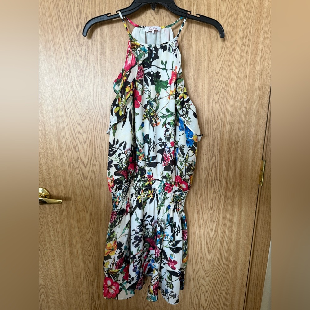 Parker Multicolor Floral Halter Dress